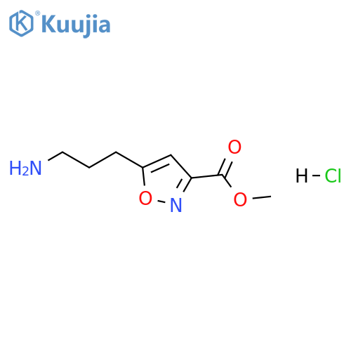methyl 5-(3-aminopropyl)-1,2-oxazole-3-carboxylate hydrochloride structure