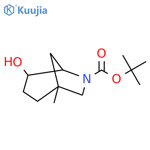 tert-butyl 4-hydroxy-1-methyl-6-azabicyclo3.2.1octane-6-carboxylate structure
