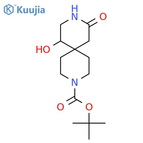 tert-butyl 7-hydroxy-10-oxo-3,9-diazaspiro5.5undecane-3-carboxylate structure