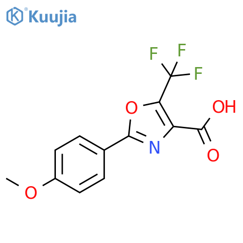 2-(4-methoxyphenyl)-5-(trifluoromethyl)-1,3-oxazole-4-carboxylic acid structure