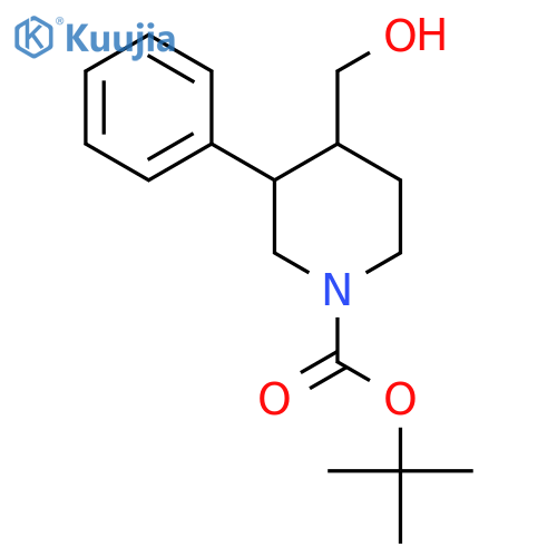 Tert-butyl 4-(hydroxymethyl)-3-phenylpiperidine-1-carboxylate structure