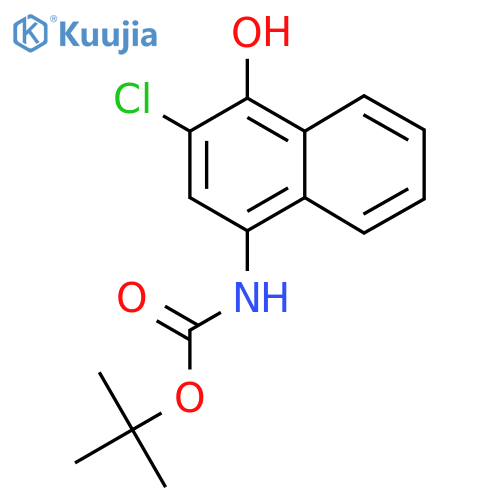 tert-butyl N-(3-chloro-4-hydroxynaphthalen-1-yl)carbamate structure