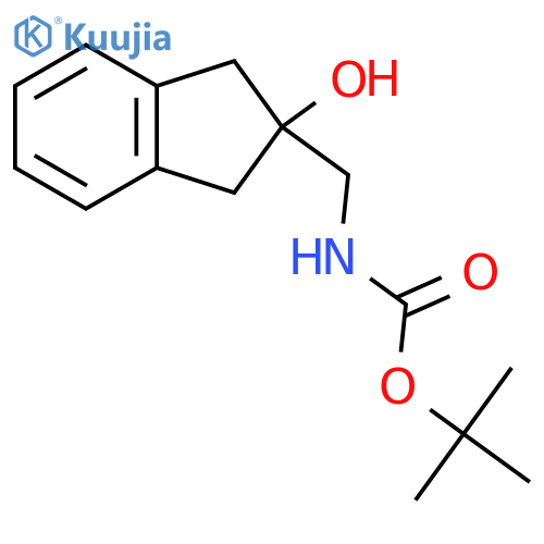 tert-butyl N-(2-hydroxy-2,3-dihydro-1H-inden-2-yl)methylcarbamate structure