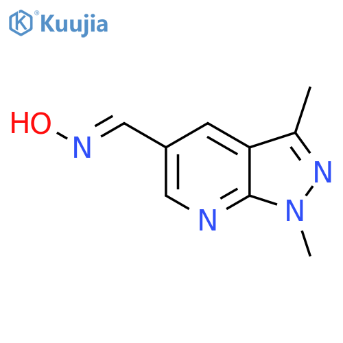 N-({1,3-dimethyl-1H-pyrazolo3,4-bpyridin-5-yl}methylidene)hydroxylamine structure