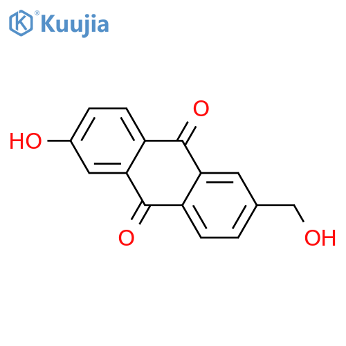 2-Hydroxy-6-(hydroxymethyl)anthraquinone structure