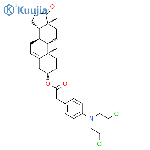 Androst-5-en-17-one,3-[[2-[4-[bis(2-chloroethyl)amino]phenyl]acetyl]oxy]-, (3b)- structure