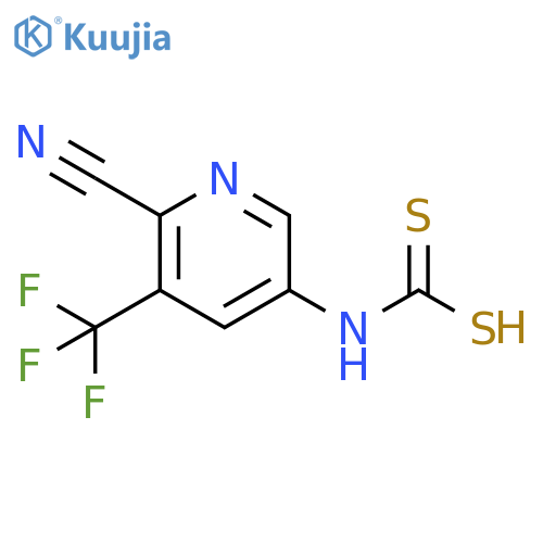 N-[6-Cyano-5-(trifluoromethyl)-3-pyridinyl]carbamodithioic acid structure