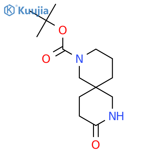 tert-butyl 9-oxo-2,8-diazaspiro5.5undecane-2-carboxylate structure