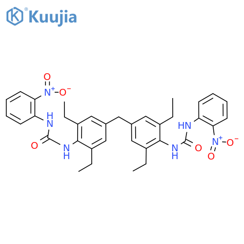 1,1'-[Methylenebis(2,6-diethyl-4,1-phenylene)]bis[3-(2-nitrophenyl)urea] structure