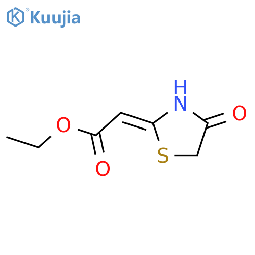 ethyl (2E)-(4-oxo-1,3-thiazolidin-2-ylidene)acetate structure