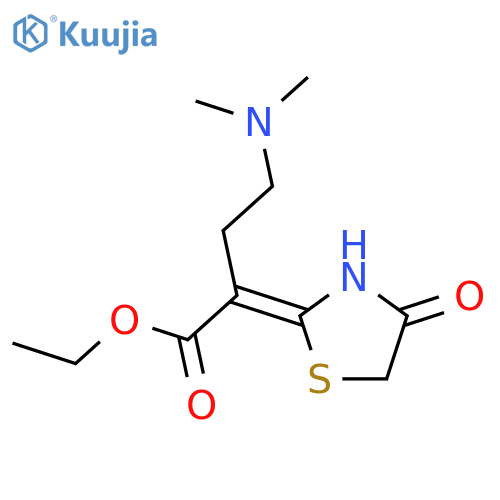 Butanoic acid,4-(dimethylamino)-2-(4-oxo-2-thiazolidinylidene)-, ethyl ester structure