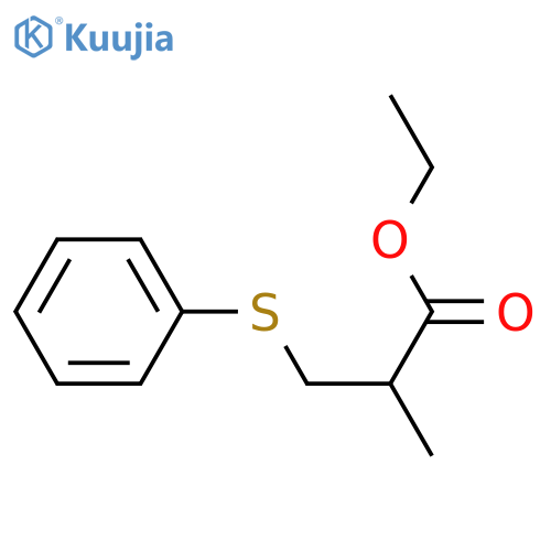 Propanoic acid, 2-methyl-3-(phenylthio)-, ethyl ester structure