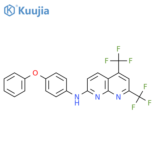 1,8-Naphthyridin-2-amine,N-(4-phenoxyphenyl)-5,7-bis(trifluoromethyl)- structure