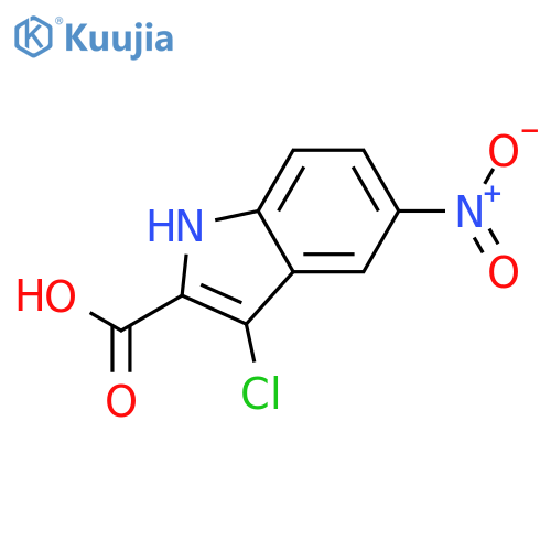 1H-Indole-2-carboxylic acid, 3-chloro-5-nitro- structure