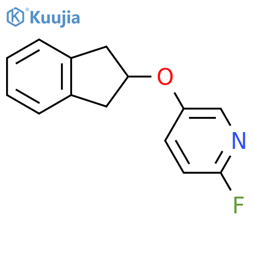 Pyridine, 5-[(2,3-dihydro-1H-inden-2-yl)oxy]-2-fluoro- structure
