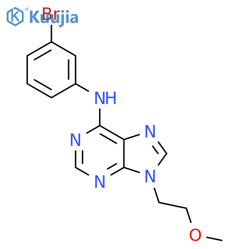 N-(3-bromophenyl)-9-(2-methoxyethyl)-9H-purin-6-amine structure