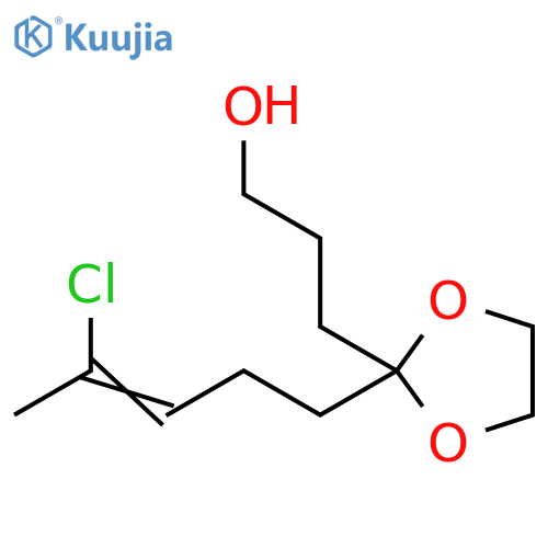 1,3-Dioxolane-2-propanol, 2-(4-chloro-3-pentenyl)- structure