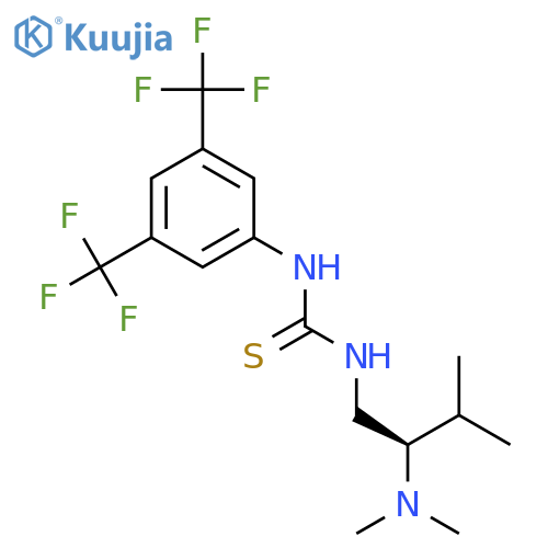 (R)-1-(3,5-Bis(trifluoromethyl)phenyl)-3-(2-(dimethylamino)-3-methylbutyl)thiourea structure