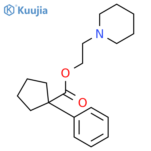 Cyclopentanecarboxylicacid, 1-phenyl-, 2-(1-piperidinyl)ethyl ester structure