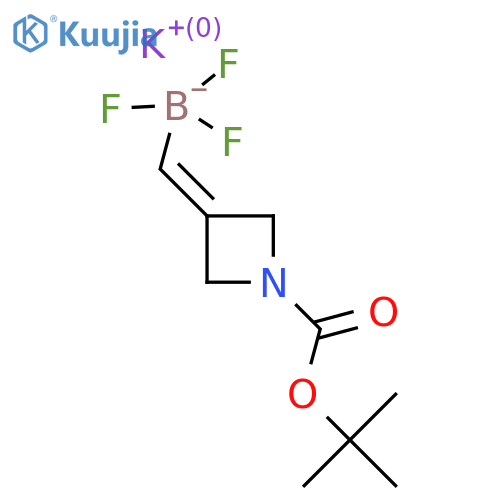 potassium ({1-(tert-butoxy)carbonylazetidin-3-ylidene}methyl)trifluoroboranuide structure