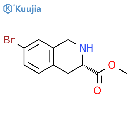 methyl (3S)-7-bromo-1,2,3,4-tetrahydroisoquinoline-3-carboxylate structure
