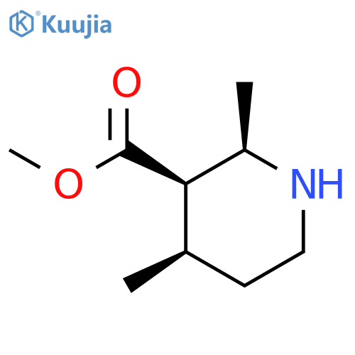 rac-methyl (2R,3R,4R)-2,4-dimethylpiperidine-3-carboxylate structure