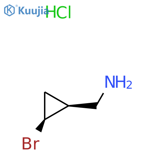 rac-1-(1R,2R)-2-bromocyclopropylmethanamine hydrochloride, cis structure