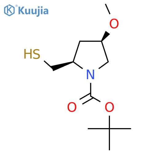 Tert-butyl (2R,4R)-4-methoxy-2-(sulfanylmethyl)pyrrolidine-1-carboxylate structure