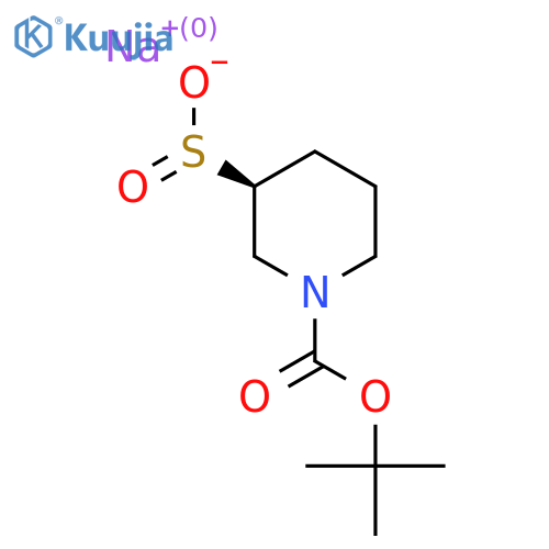 Sodium (3S)-1-[(tert-butoxy)carbonyl]piperidine-3-sulfinate structure
