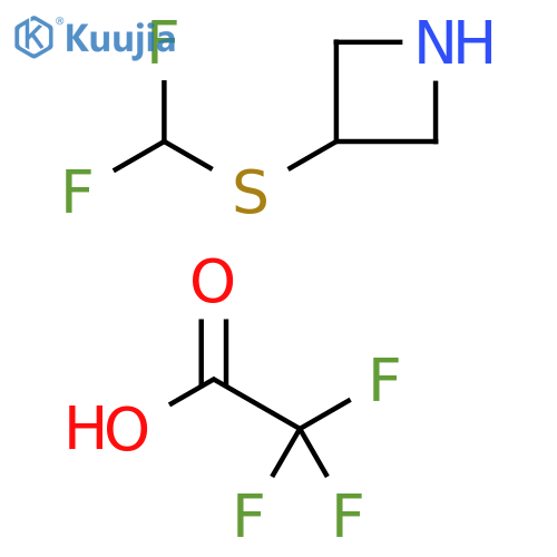 3-(difluoromethyl)sulfanylazetidine, trifluoroacetic acid structure