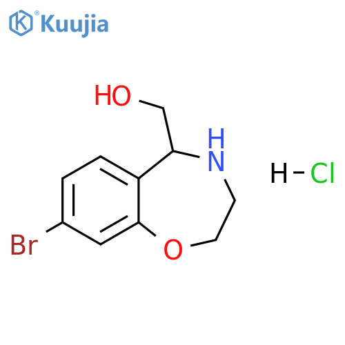 (8-bromo-2,3,4,5-tetrahydro-1,4-benzoxazepin-5-yl)methanol hydrochloride structure