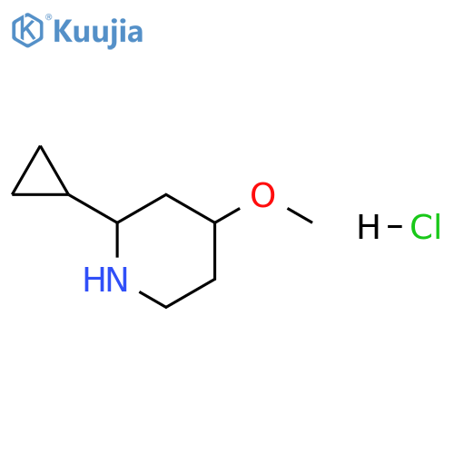 2-cyclopropyl-4-methoxypiperidine hydrochloride, Mixture of diastereomers structure