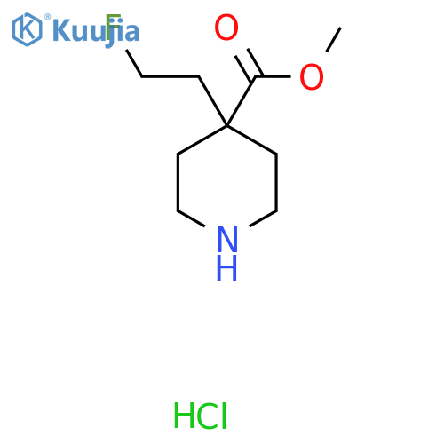 methyl 4-(2-fluoroethyl)piperidine-4-carboxylate hydrochloride structure