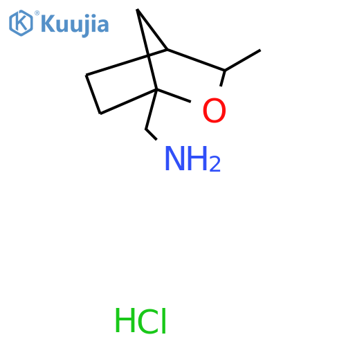 1-{3-methyl-2-oxabicyclo2.2.1heptan-1-yl}methanamine hydrochloride, Mixture of diastereomers structure