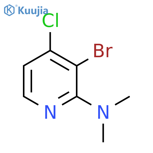 3-Bromo-4-chloro-N,N-dimethylpyridin-2-amine structure