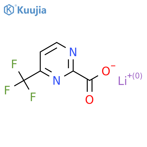 lithium(1+) 4-(trifluoromethyl)pyrimidine-2-carboxylate structure