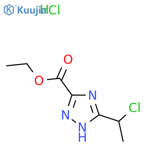 ethyl 5-(1-chloroethyl)-1H-1,2,4-triazole-3-carboxylate hydrochloride structure