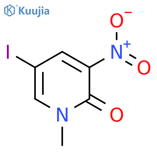 5-iodo-1-methyl-3-nitro-1,2-dihydropyridin-2-one structure