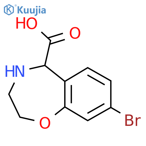 8-Bromo-2,3,4,5-tetrahydro-1,4-benzoxazepine-5-carboxylic acid structure