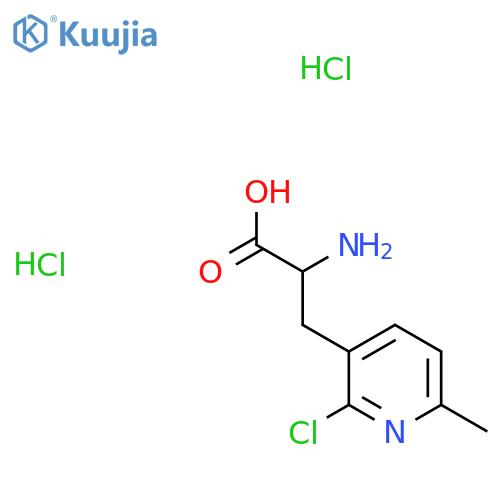 2-amino-3-(2-chloro-6-methylpyridin-3-yl)propanoic acid dihydrochloride structure