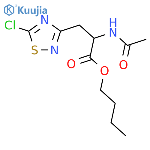 Butyl 3-(5-chloro-1,2,4-thiadiazol-3-yl)-2-acetamidopropanoate structure