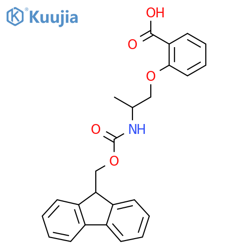 2-2-({(9H-fluoren-9-yl)methoxycarbonyl}amino)propoxybenzoic acid structure