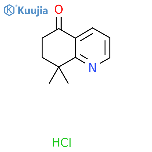 8,8-dimethyl-5,6,7,8-tetrahydroquinolin-5-one hydrochloride structure