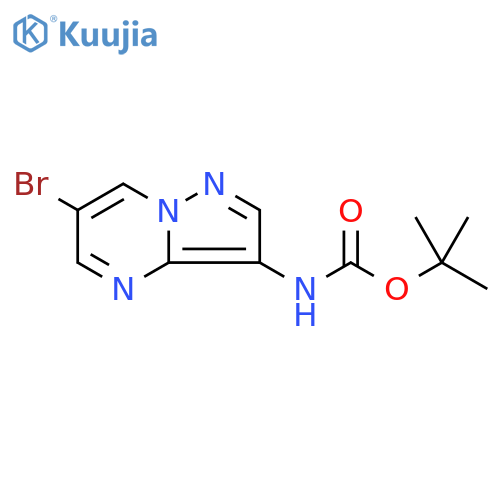 Tert-butyl N-(6-bromopyrazolo[1,5-a]pyrimidin-3-yl)carbamate structure