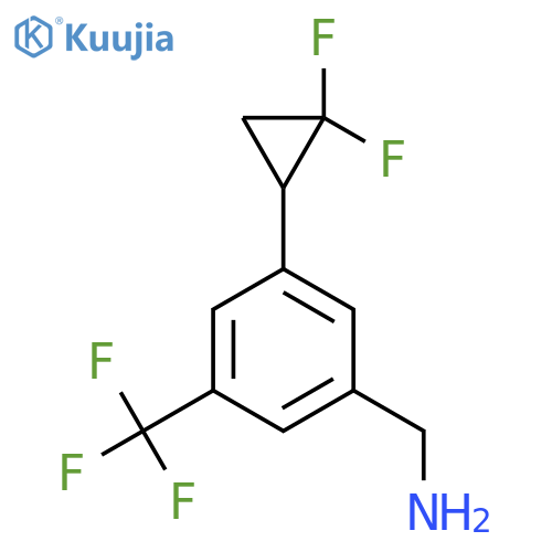 [3-(2,2-Difluorocyclopropyl)-5-(trifluoromethyl)phenyl]methanamine structure
