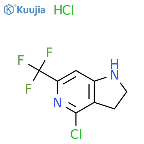 4-chloro-6-(trifluoromethyl)-1H,2H,3H-pyrrolo3,2-cpyridine hydrochloride structure