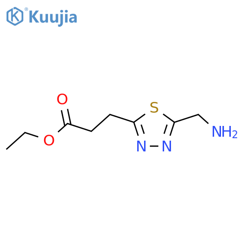 ethyl 3-5-(aminomethyl)-1,3,4-thiadiazol-2-ylpropanoate structure