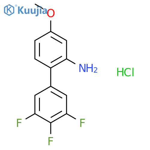 3',4',5'-trifluoro-4-methoxy-1,1'-biphenyl-2-amine hydrochloride structure