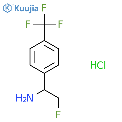 2-fluoro-1-4-(trifluoromethyl)phenylethan-1-amine hydrochloride structure