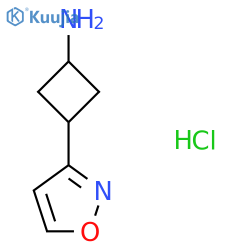 (1s,3s)-3-(1,2-oxazol-3-yl)cyclobutan-1-amine hydrochloride, cis structure